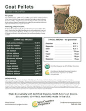 Load image into Gallery viewer, New Coumtry Organics Pelleted Goat Feed - 40#