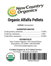 Load image into Gallery viewer, New Country Organics Alfalfa Pellets - 50#
