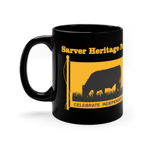 Load image into Gallery viewer, Sarver Heritage Farm - 11oz Black Mug
